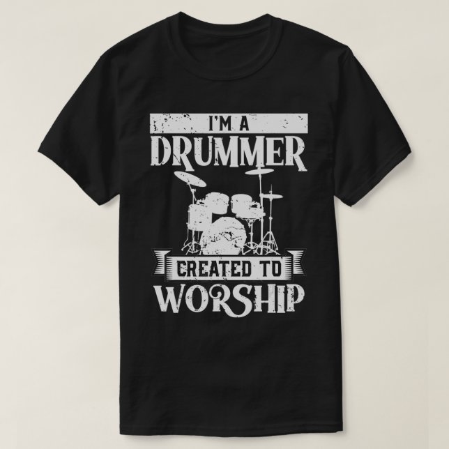 Christliche Drummer-Geschenkidee für Drummer, die  T-Shirt (Design vorne)