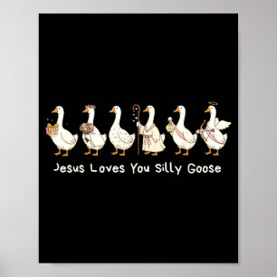 Christliche Dumme Gans Jesus Liebt Dich Christlich Poster