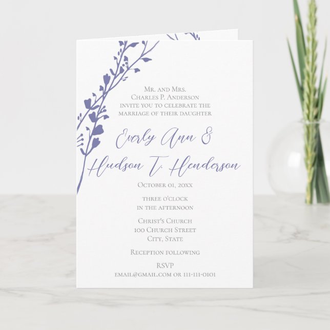 Christliche Einladung zur Hochzeit (Vorderseite)