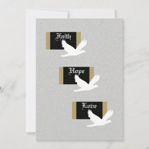 Christliche Einladung zur Hochzeit — Glaube, Hoffn