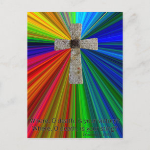 christliche Ermutigung auf Postkarte