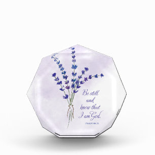 Christliche Ermutigung Lavendel mit Schriftzug  Fotoblock