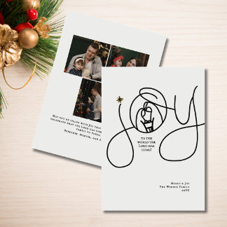 Christliche Familie Elegante Religiöse Weihnachts- Feiertagskarte