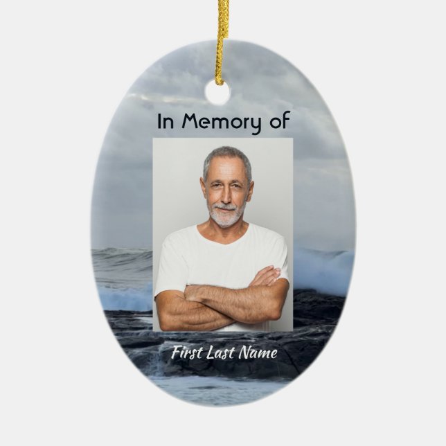 Christliche Feier Leben Sake Storm Ozean Keramik Ornament (Vorne)