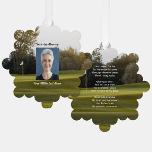 Christliche Feier Lebensandenken Golf Golfen  Ornament Karte