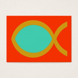 Christliche Fisch-Symbol-Flächen-Karte/