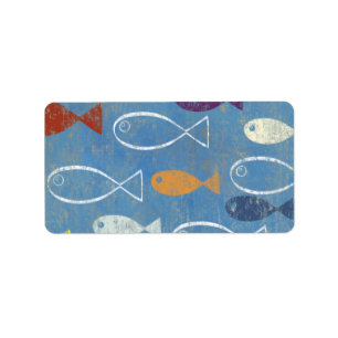 Christliche Fischkunst Adressaufkleber