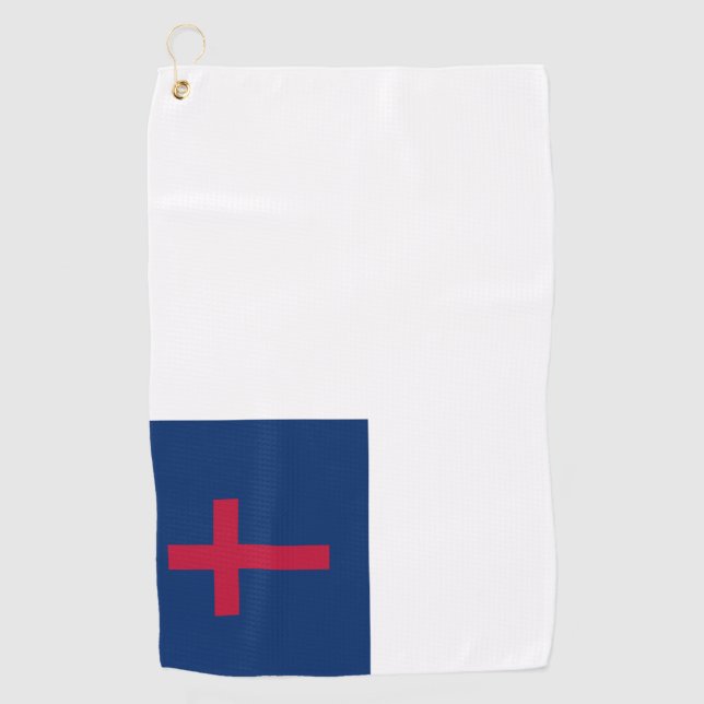Christliche Flagge Golf Handtuch (Vorderseite)