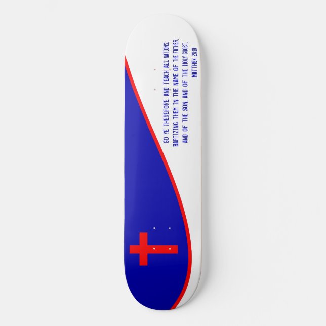 Christliche Flagge inspiriert Skateboard (Vorderseite)
