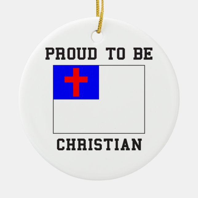 Christliche Flagge Keramik Ornament (Vorne)