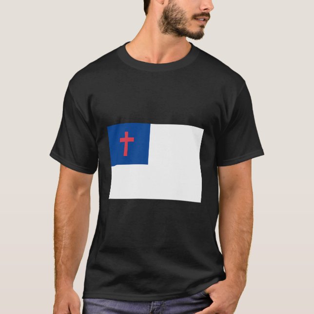 Christliche Flagge Shirt Religiöse Christ Flag (Vorderseite)