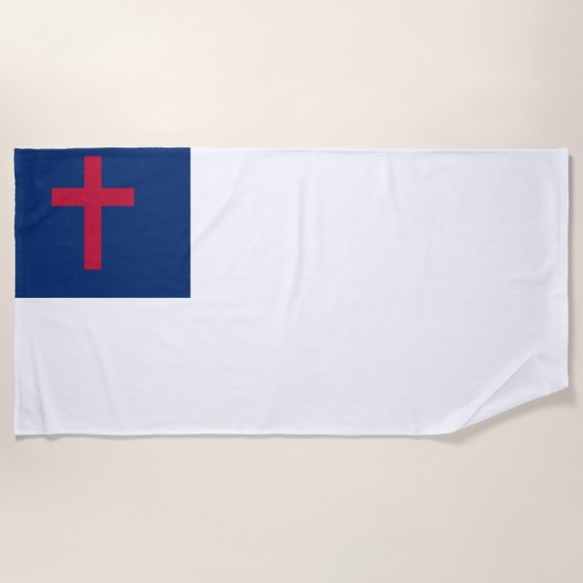 Christliche Flagge Strandtuch (Vorderseite)