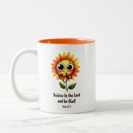 Christliche Freude an der Lord Scripture-Blume Zweifarbige Tasse