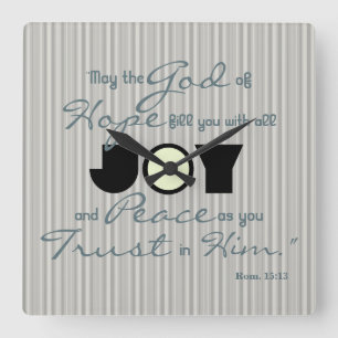 Christliche Freude Quadratische Wanduhr