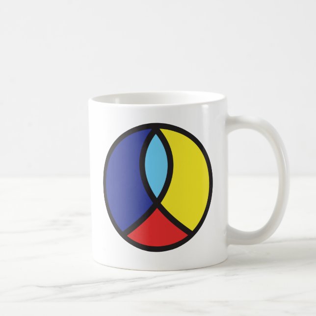 Christliche Friedenszeichen-Kaffeetasse Tasse (Rechts)