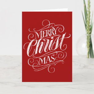 Christliche Frohe Weihnachtskhalkboard-Kalligrafie Feiertagskarte