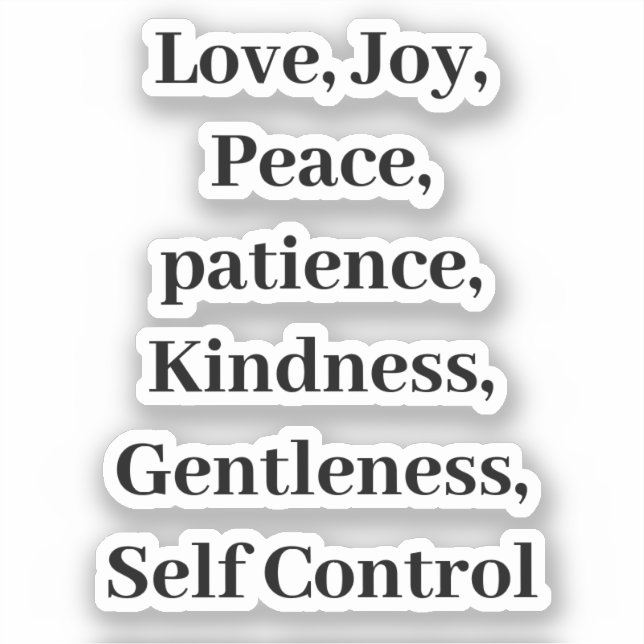 Christliche Frucht Aufkleber (Vorderseite)