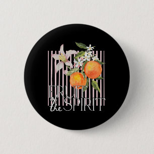 Christliche Frucht des Geistes Vintage-Frucht Oran Button