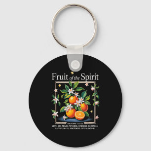 Christliche Frucht des Geistes Vintage-Frucht Oran Schlüsselanhänger