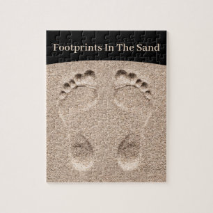 Christliche Fußabdrücke Puzzle