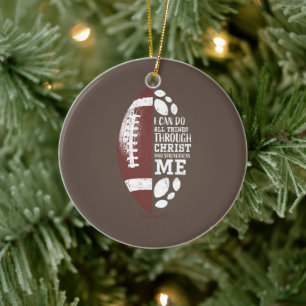 Christliche Fußballgeschenke Teen Boys Kinder Jung Keramik Ornament