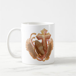 Christliche Gebet-Hands Cross Tasse