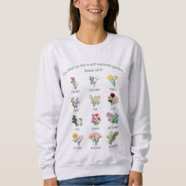 Christliche GEBURT MONATE BLUME Jan bis Dez Sweatshirt
