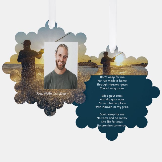 Christliche Gedenkstätte Ornament Karte (Vorderseite/Rückseite)