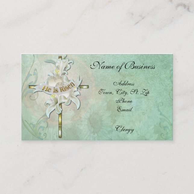 Christliche Geschäfts-Karte Visitenkarte (Vorderseite)