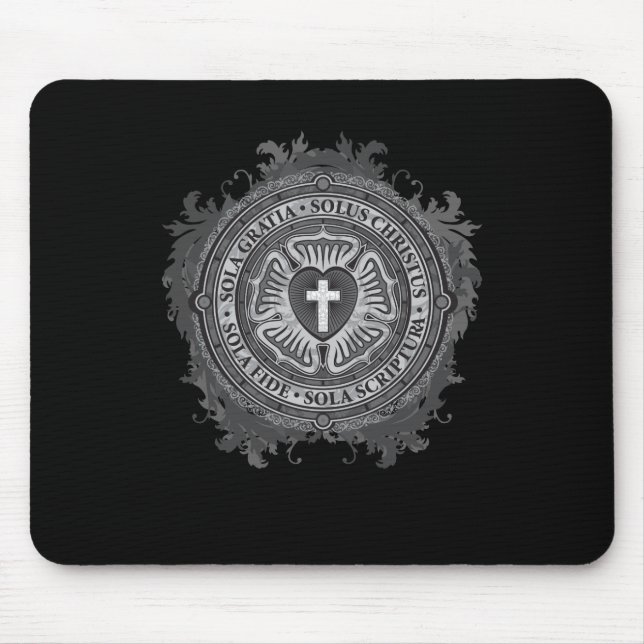 "CHRISTLICHE GESCHENKE" Luther Rosen-christlicher Mousepad (Vorne)