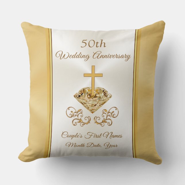 Christliche Geschenke zum 50. Hochzeitstag, Golden Kissen (Vorderseite)