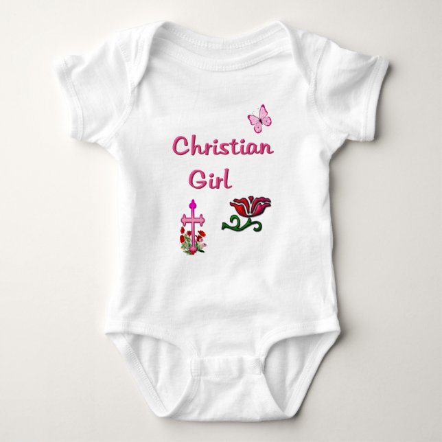 Christliche Girl-Bibel Baby Strampler (Vorderseite)