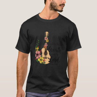 Christliche Gitarre Floral Psalm 1506 Schrift Musi T-Shirt