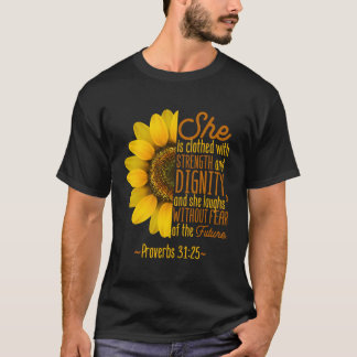 Christliche Glaube Liebe Sonnenblumenschrift Relig T-Shirt