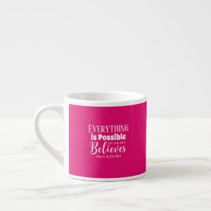 Christliche Glaubensbibel Verse glauben Hot Pink Espressotasse