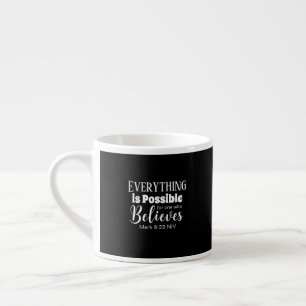 Christliche Glaubensbibel Verse glauben Schwarz Espressotasse