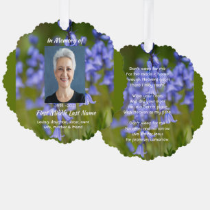 Christliche Glockenblumen Blumen Andenken Ornament Karte