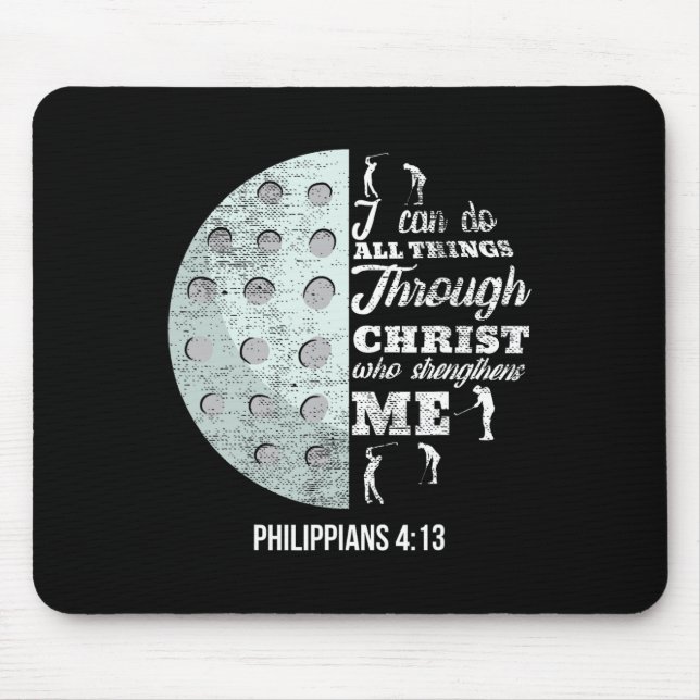 Christliche Golf Philippians 413 Golfer Geschenke  Mousepad (Vorne)