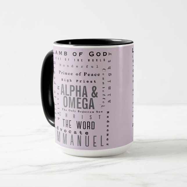 Christliche Gottheiten, modern einfach Tasse (Vorderseite Links)