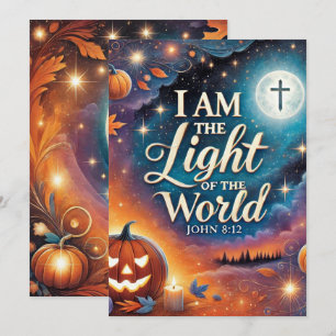 Christliche Halloween-Schrift druckbar Einladung