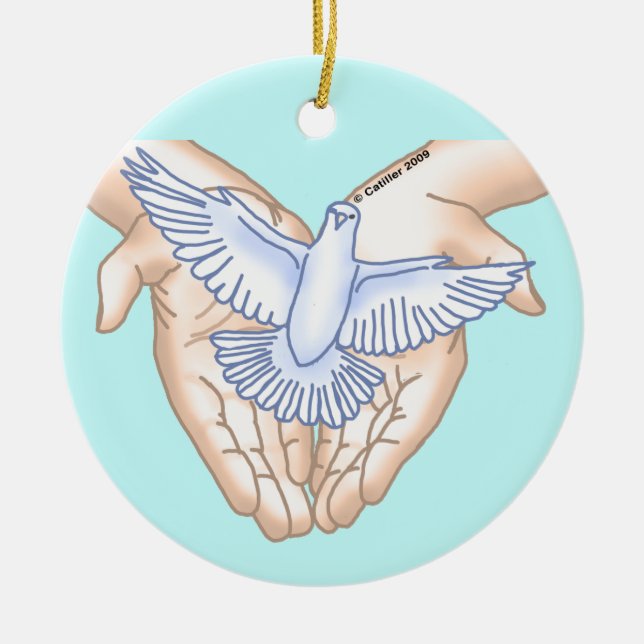 Christliche Händentove Keramikornament (Vorne)