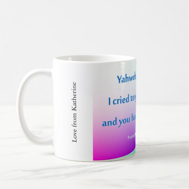 Christliche heilende Geschenk-Tasse Kaffeetasse (Links)