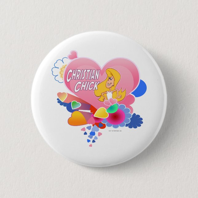 Christliche Henne Button (Vorderseite)