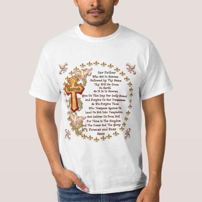 Christliche Herren Gebet T-Shirt (Vorderseite)