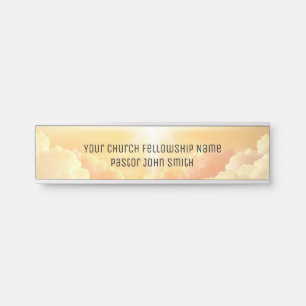 Christliche Himmlische Wolkenkirche Türschild