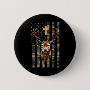Christliche Hirschjagd Camouflage Amerikanische Fl Button