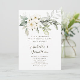 Christliche Hochzeit in der White Floral Bible Ver Einladung