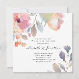 Christliche Hochzeit in Rosa Bläserbibel Einladung