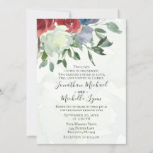 Christliche Hochzeit mit Blauer Blütenfarbe