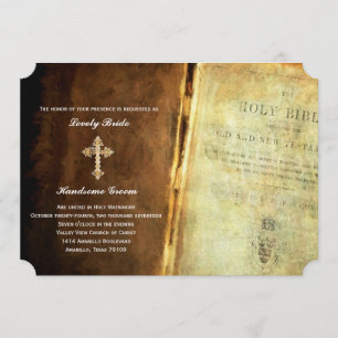 Christliche Hochzeitseinladung des Heiligen Bibelg Einladung